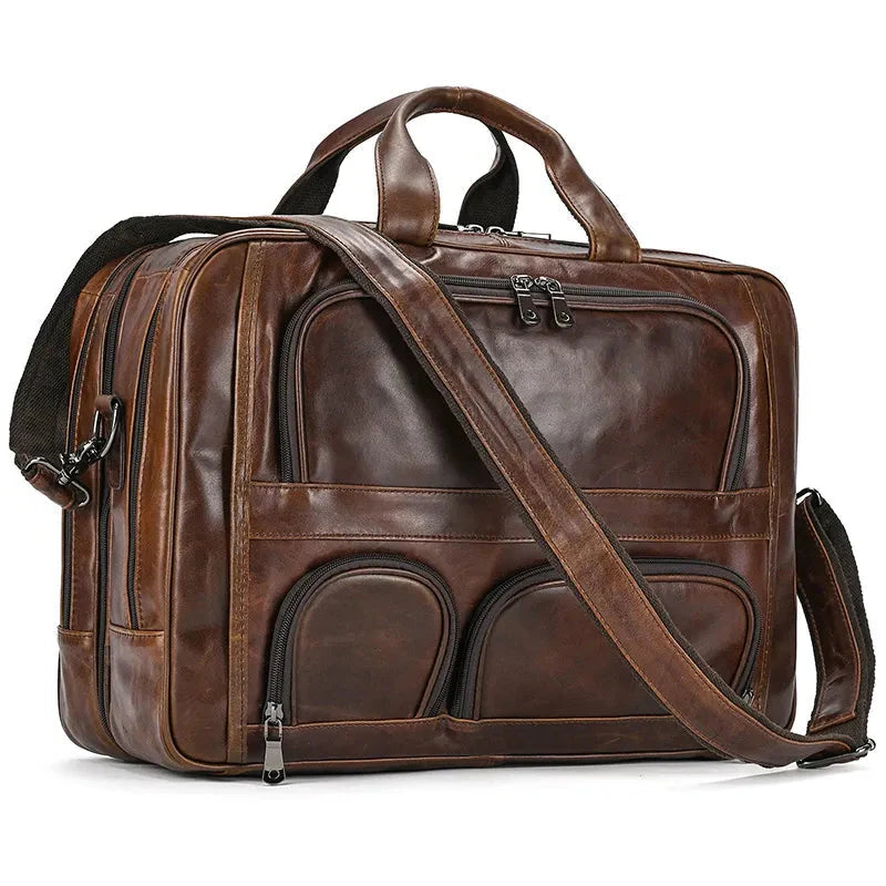 Madrid Luxury Men’s Leather Briefcase