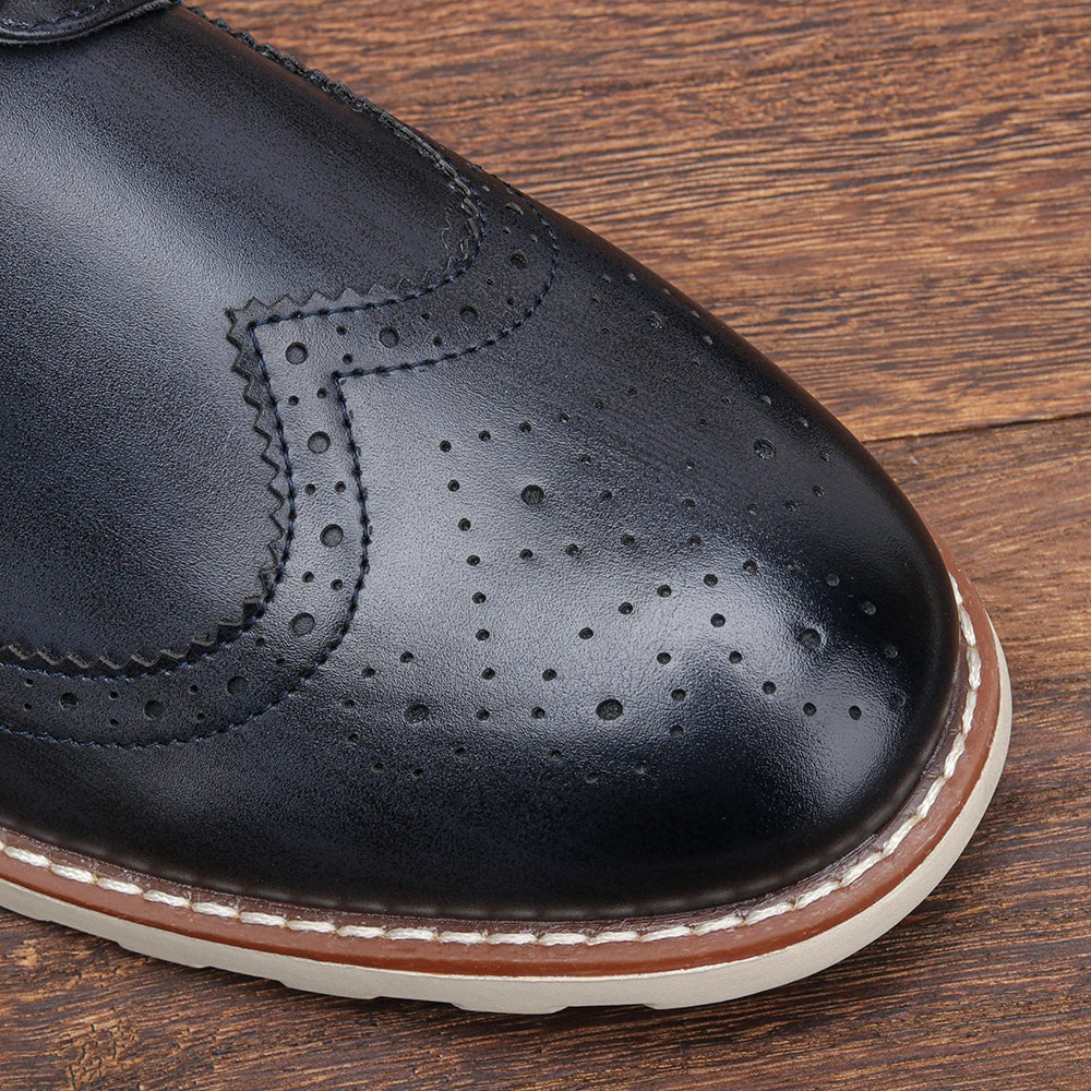 Derby Bianco Men’s Leather Dress Shoes