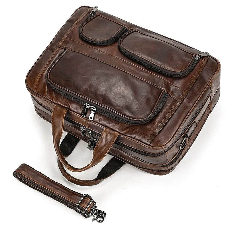 Madrid Luxury Men’s Leather Briefcase