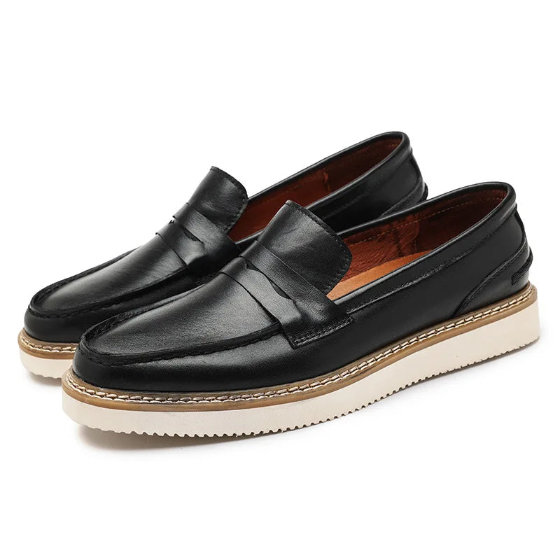 Lemann Men’s Genuine Leather Loafers – Classic Comfort