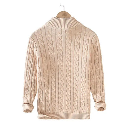 Men’s Cable Knit Textured Sweater – Nigel | Premium Cotton