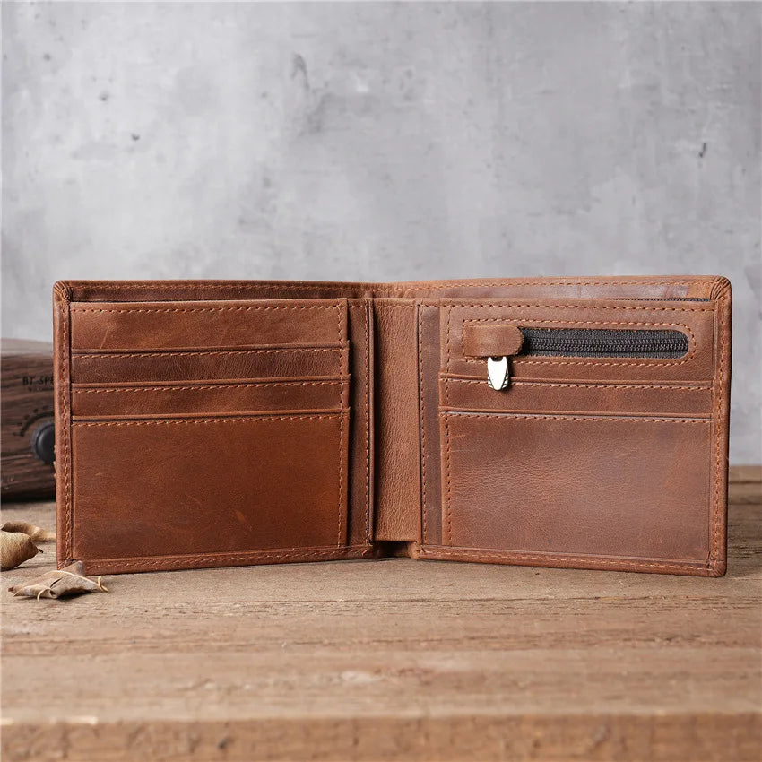 Cherry Minimalist Genuine Leather Pocket Wallet