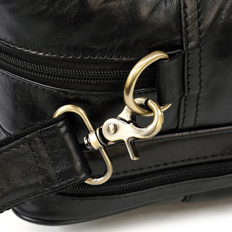 Genuine Leather Executive Briefcase Black Bull Arthur