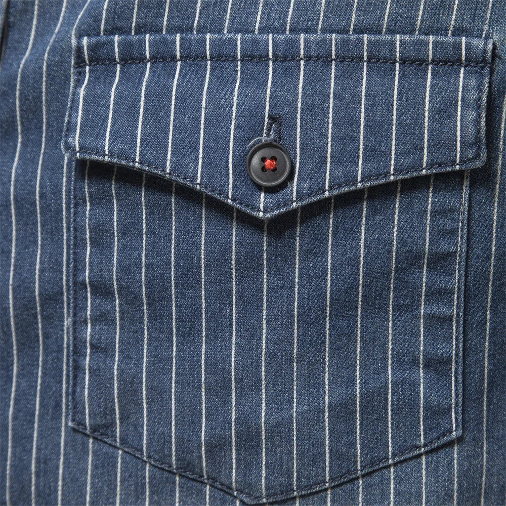 Men's Jeans Shirt With Chalk Stripe OakRidge