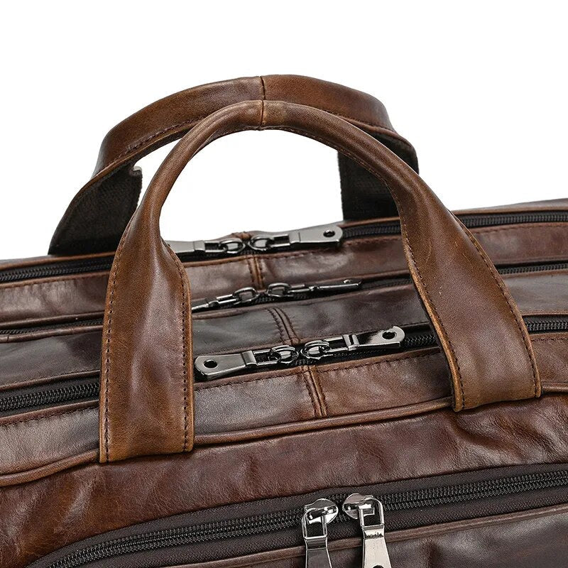 Madrid Luxury Men’s Leather Briefcase