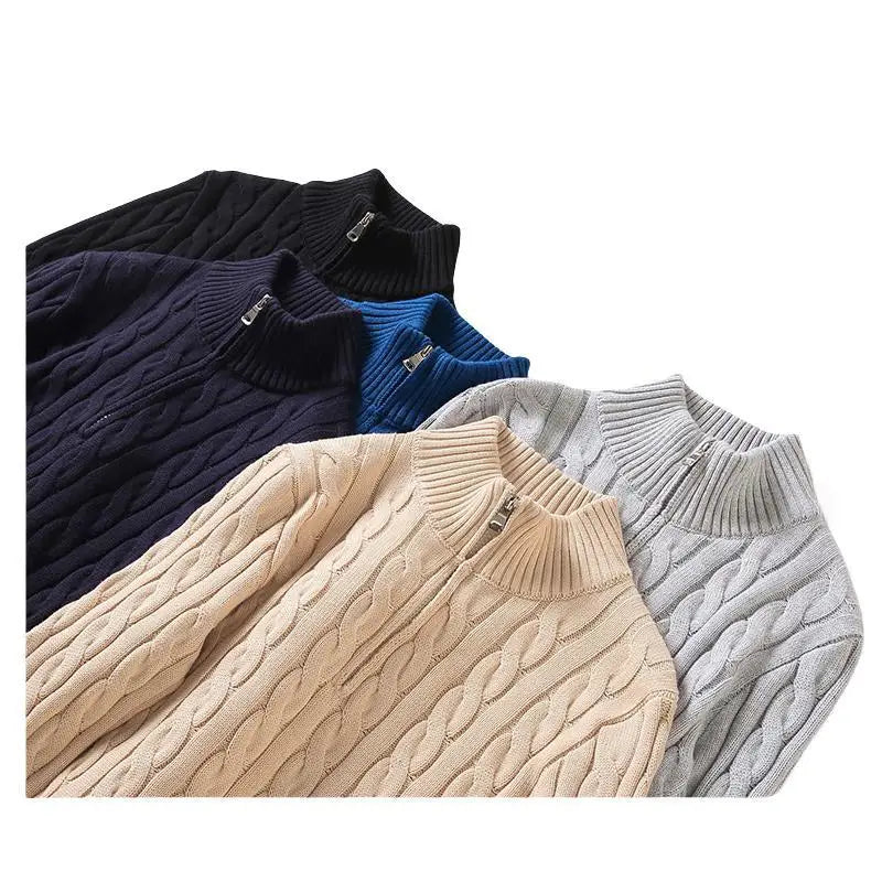 Men’s Cable Knit Textured Sweater – Nigel | Premium Cotton
