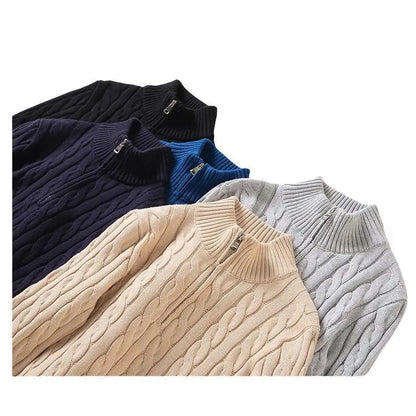 Men’s Cable Knit Textured Sweater – Nigel | Premium Cotton