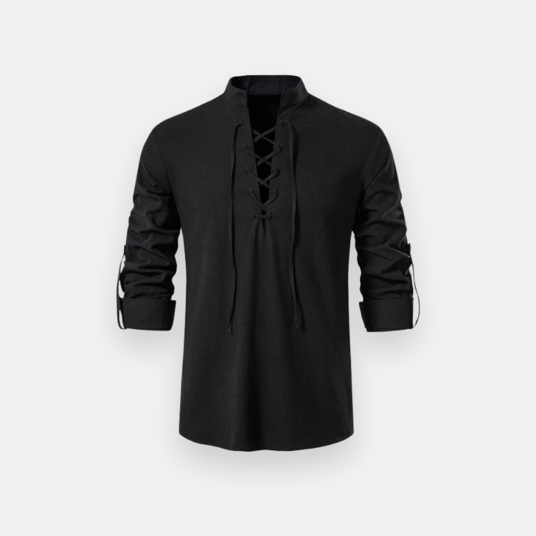 Men’s Woven Linen Shirt – Lightweight Textured Button-Up