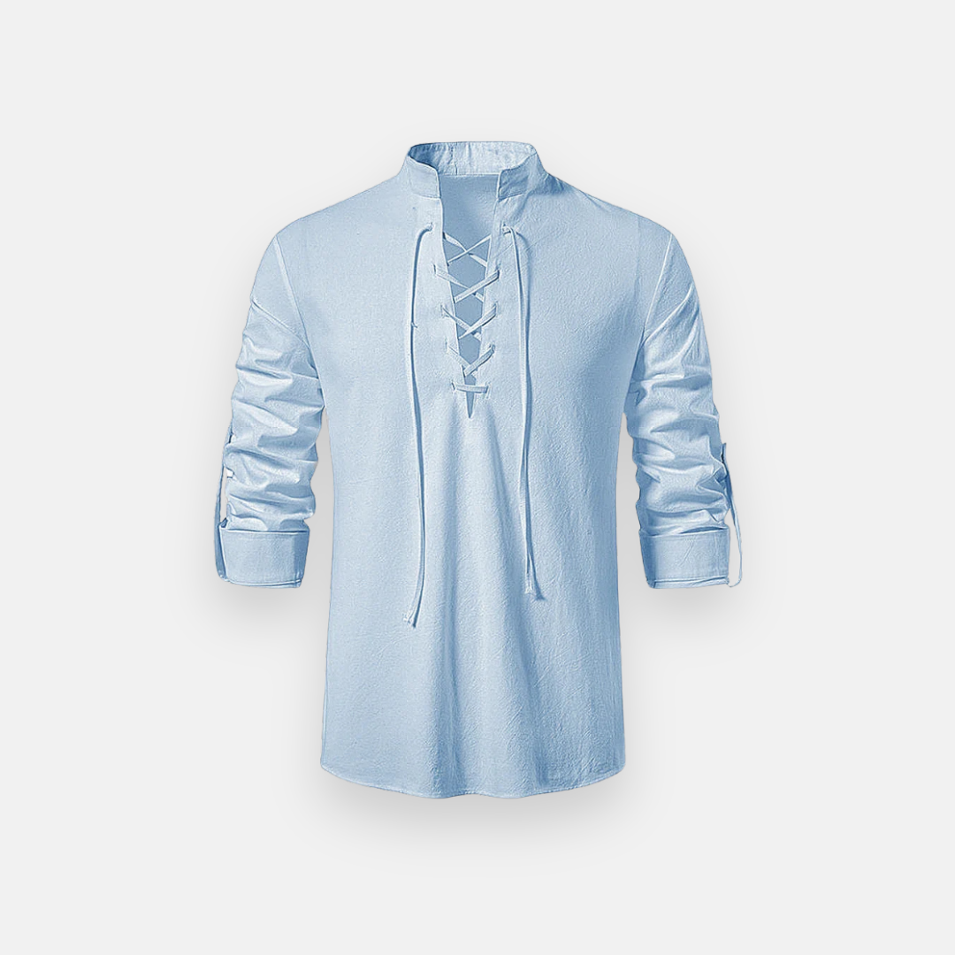 Men’s Woven Linen Shirt – Lightweight Textured Button-Up