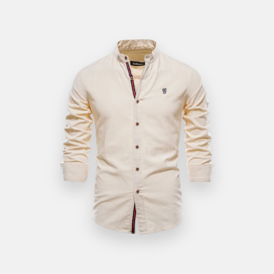 Men's Slim Fit Shirt Mandarin Collar James