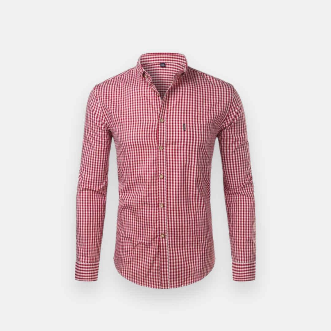 Men's Plaid Shirt Casual Cotton Garry