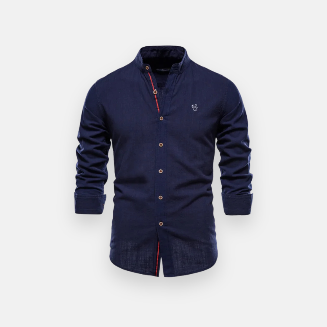 Men's Slim Fit Shirt Mandarin Collar James