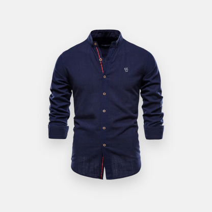 Men's Slim Fit Shirt Mandarin Collar James