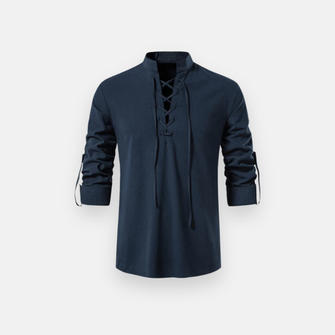 Men’s Woven Linen Shirt – Lightweight Textured Button-Up