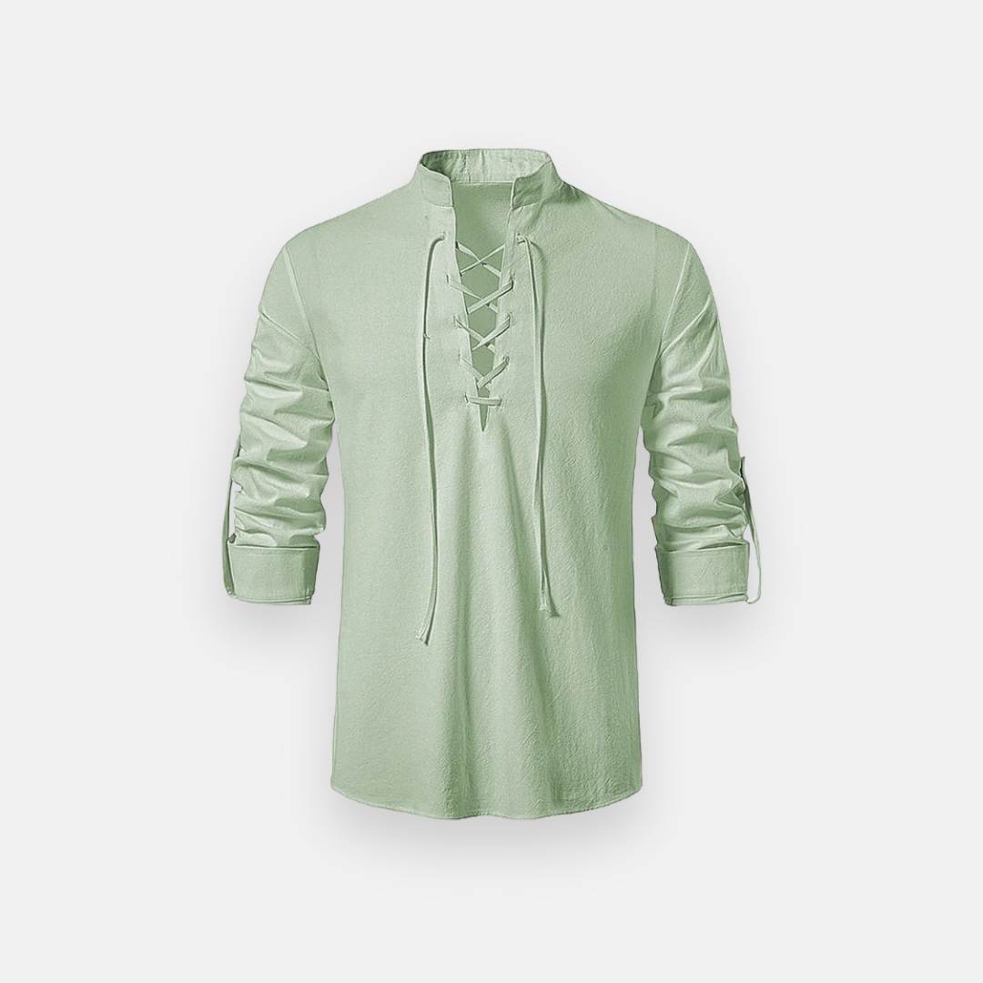 Men’s Woven Linen Shirt – Lightweight Textured Button-Up