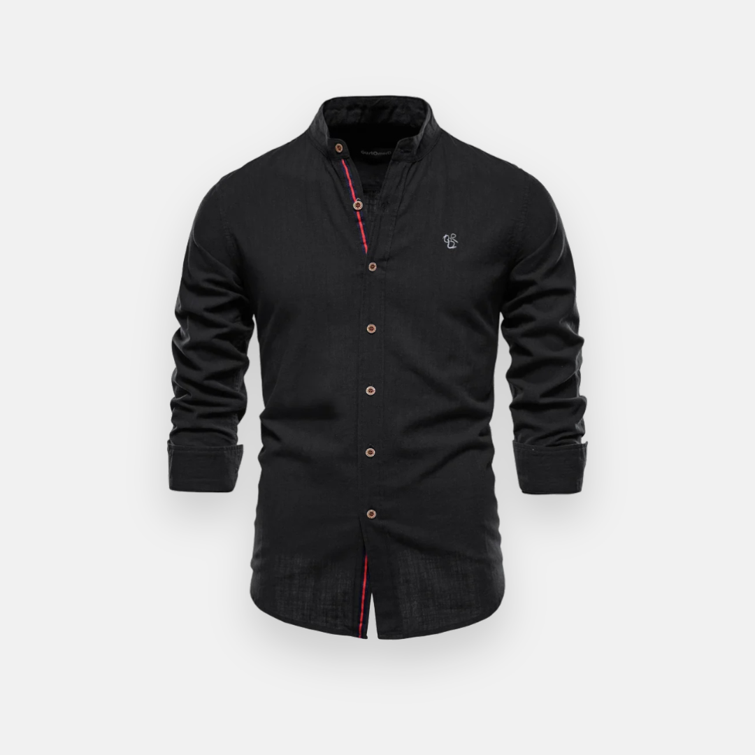 Men's Slim Fit Shirt Mandarin Collar James