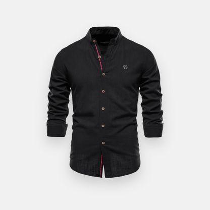 Men's Slim Fit Shirt Mandarin Collar James