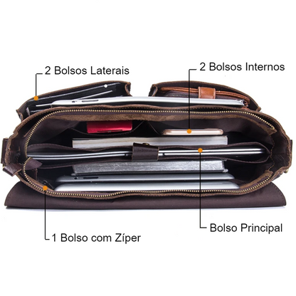 Premium Executive Leather Briefcase Montana