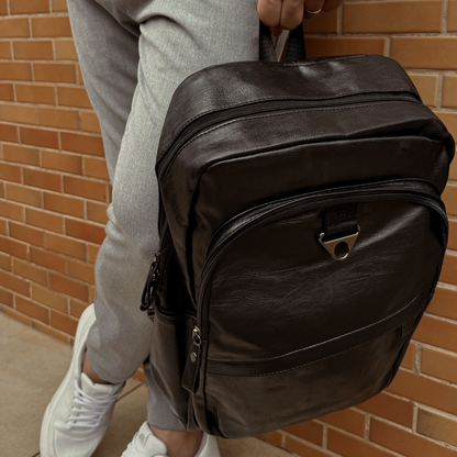Bergamo Leather Backpack – Premium Waterproof Business Bag for Men