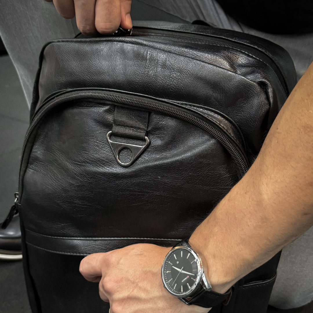 Bergamo Leather Backpack – Premium Waterproof Business Bag for Men