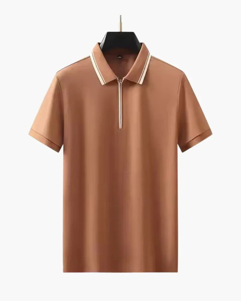 Men’s Knit Zip Polo Shirt – Ridgeway