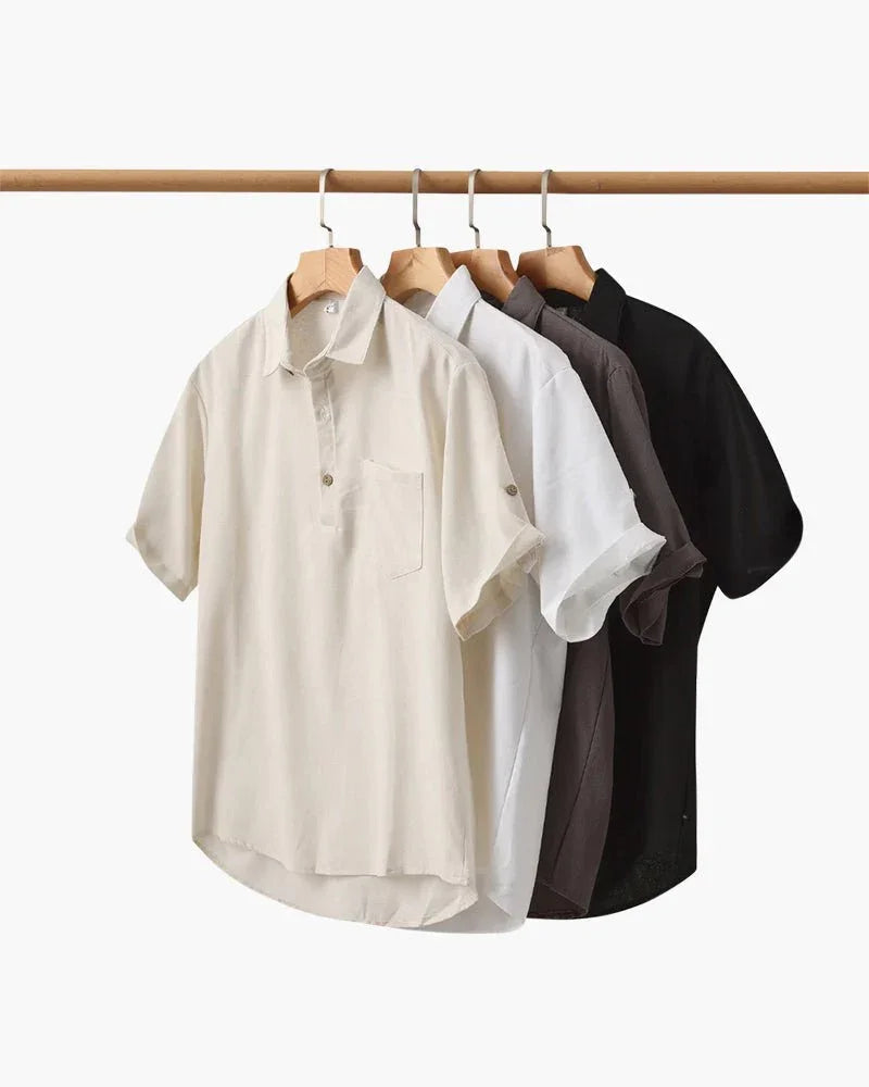 Linen Polo Shirt For Men Carrington