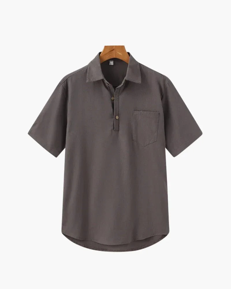 Linen Polo Shirt For Men Carrington