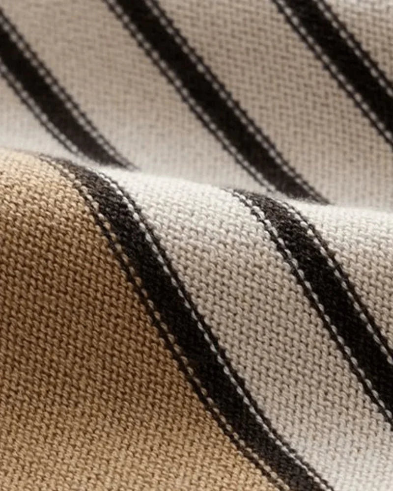 Monte Carlo Men’s Knitted Polo Shirt – Retro Vertical Stripes