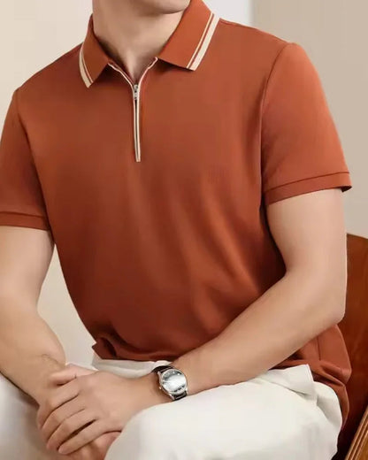 Men’s Knit Zip Polo Shirt – Ridgeway