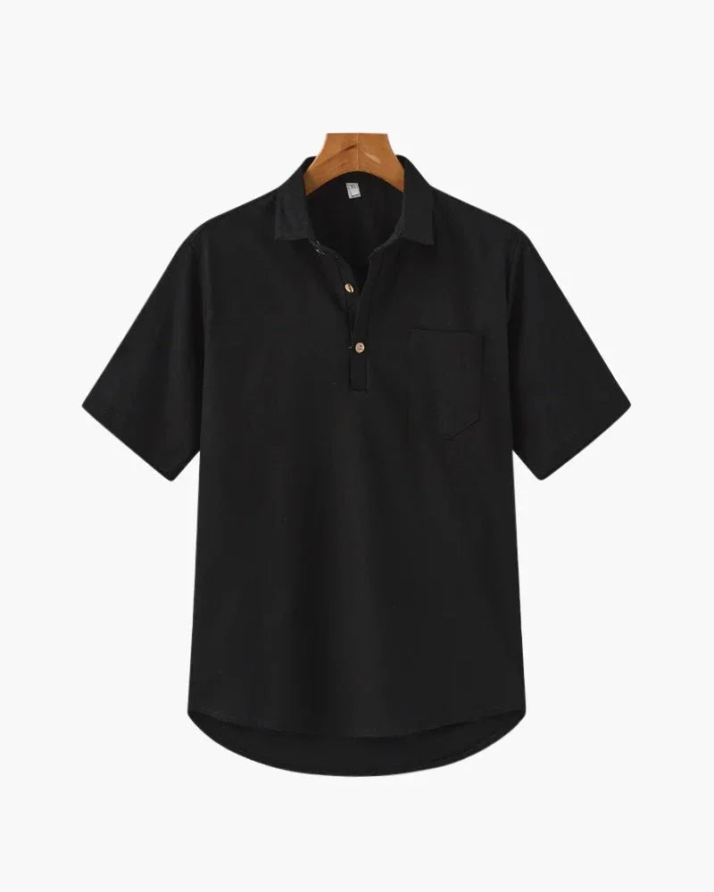 Linen Polo Shirt For Men Carrington