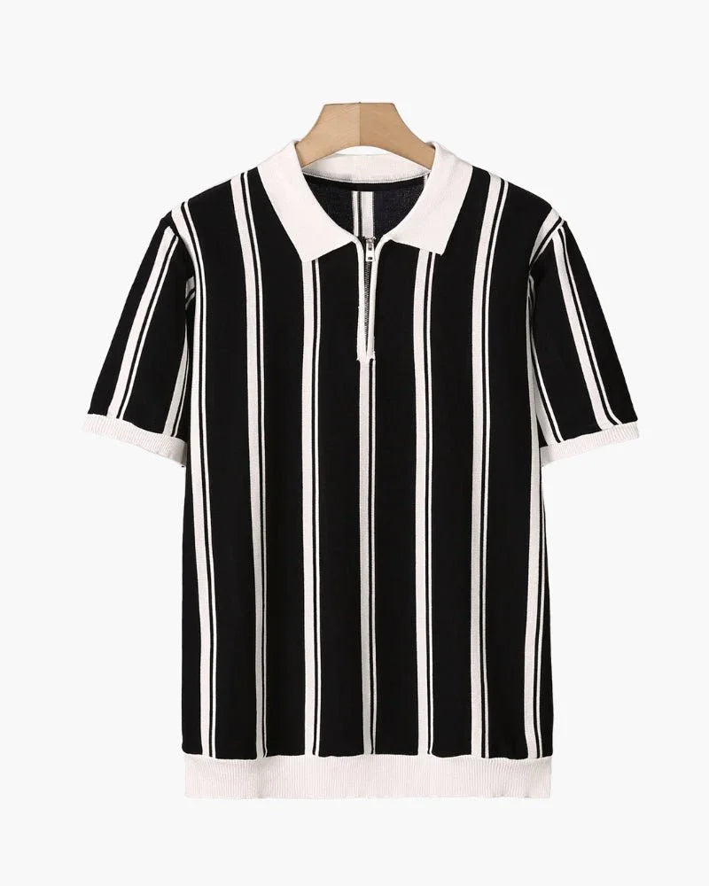 Modena Men’s Zip Polo Shirt – Retro Sport Style
