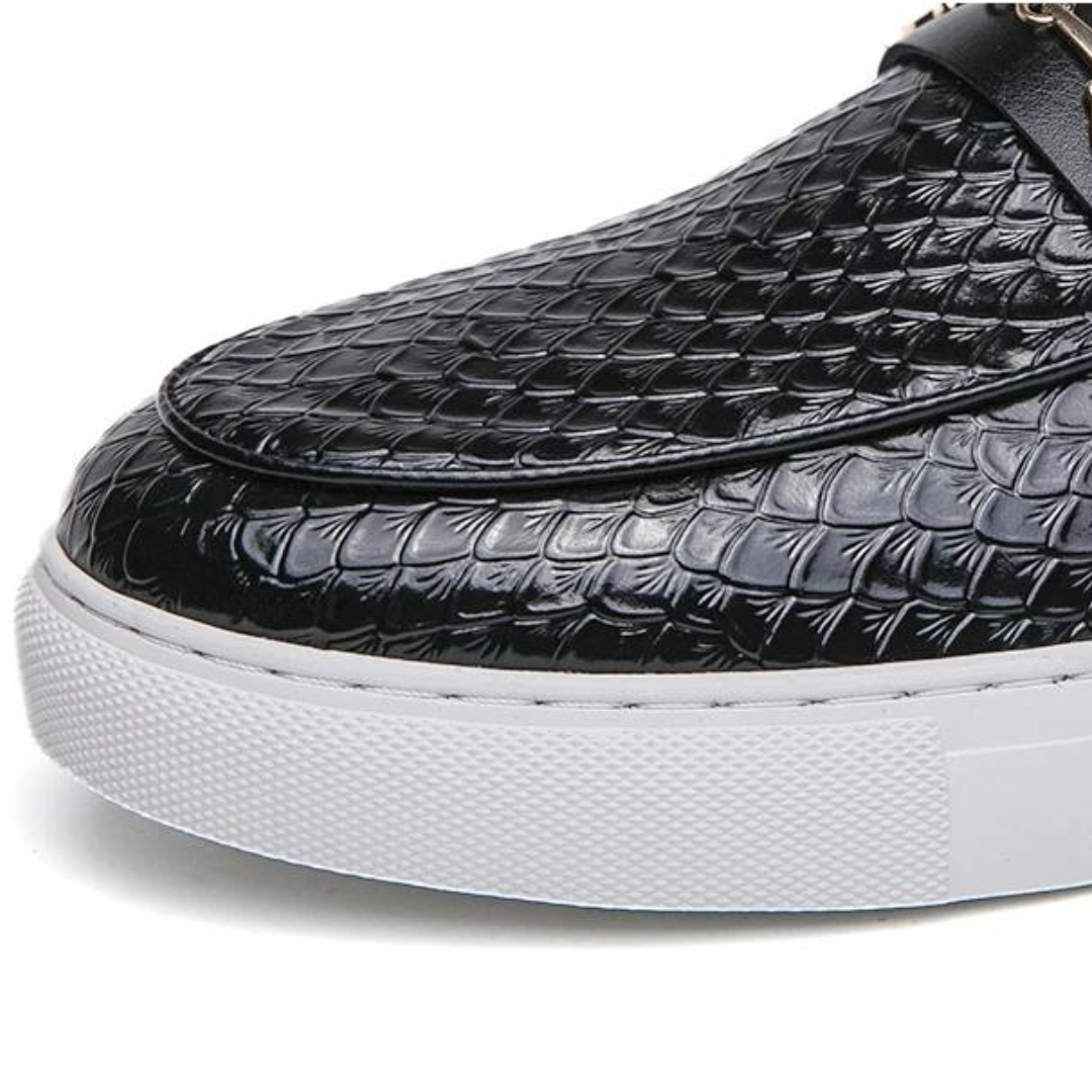 Men’s Rivers Leather Loafers – Classic Buckle Moccasins