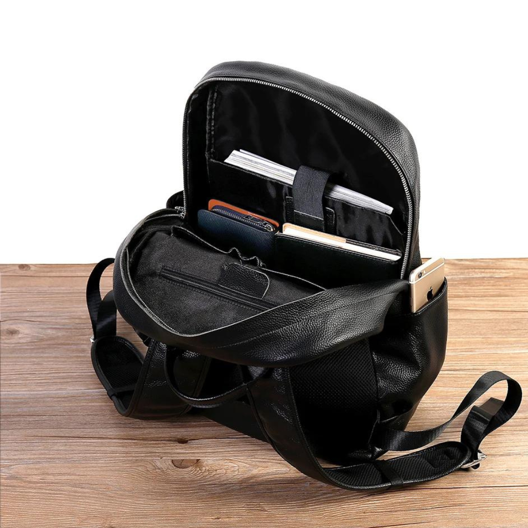 Exeter Men’s Waterproof Leather Backpack – Luxury Laptop Rucksack
