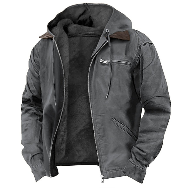Men’s Lined Hooded Jacket Crystal Winter
